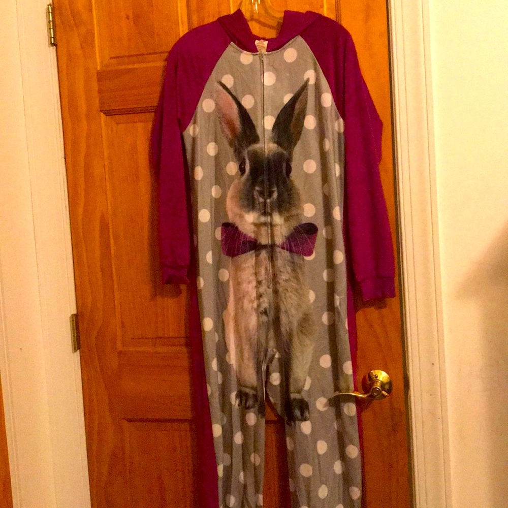 Worn once onesie bunny pajamas size 8/10